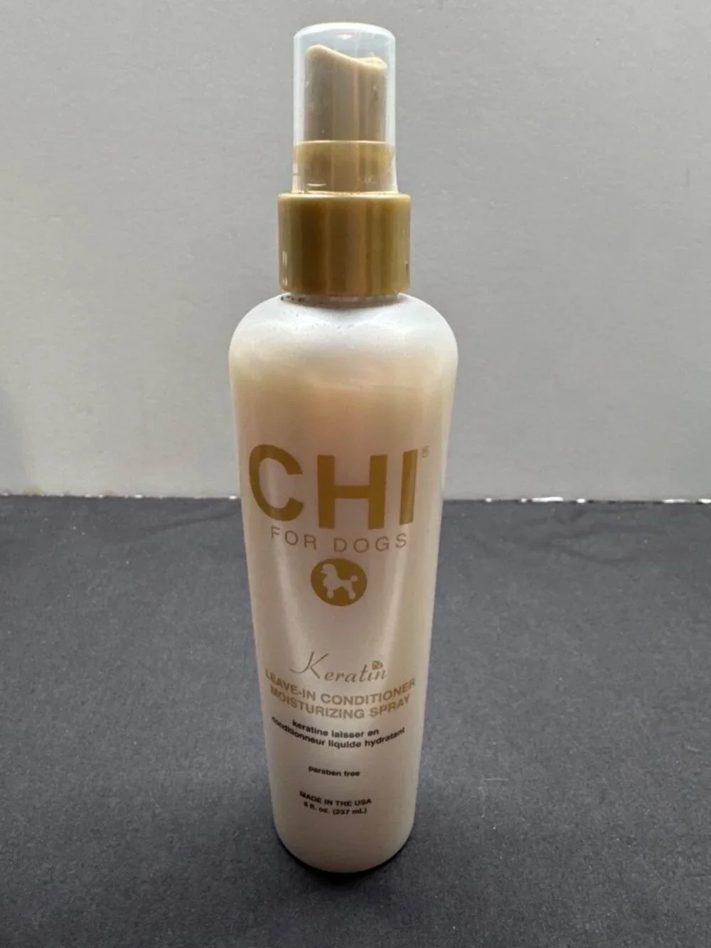 Chi For Dogs Keratin 90% Full Leave-In Conditioner Moisturizing Spray 8 Fl. Oz.
